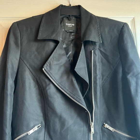 Bebe Moto Jacket Black sz Medium - Picture 2 of 13